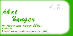 abel wanger business card